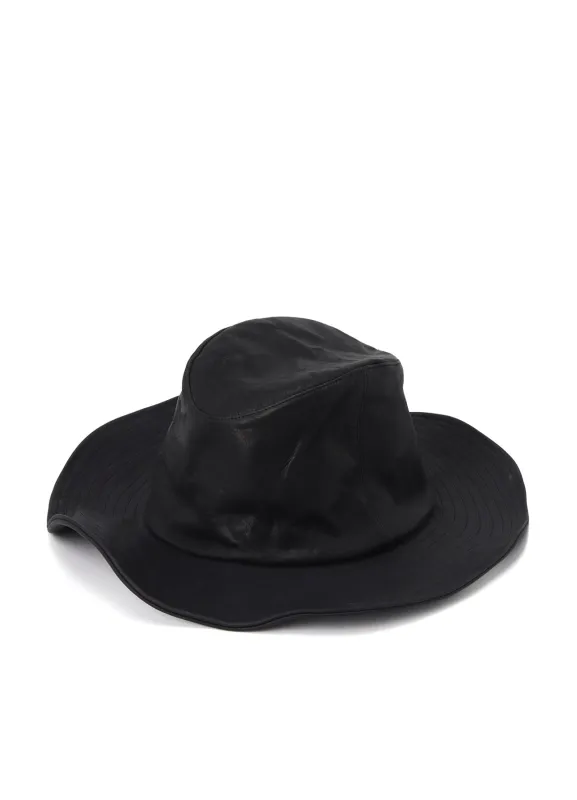 JAPAN TANNIN CALF TEN GALLON HAT sold by Yohji Yamamoto