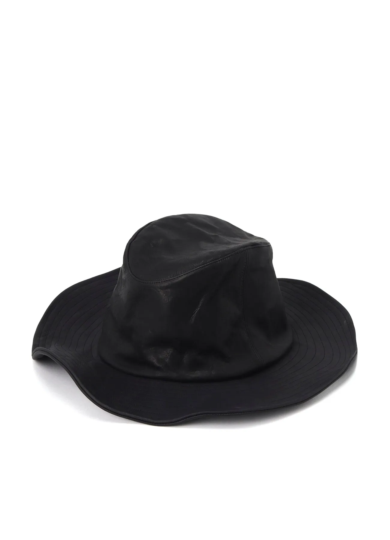 JAPAN TANNIN CALF TEN GALLON HAT sold by Yohji Yamamoto