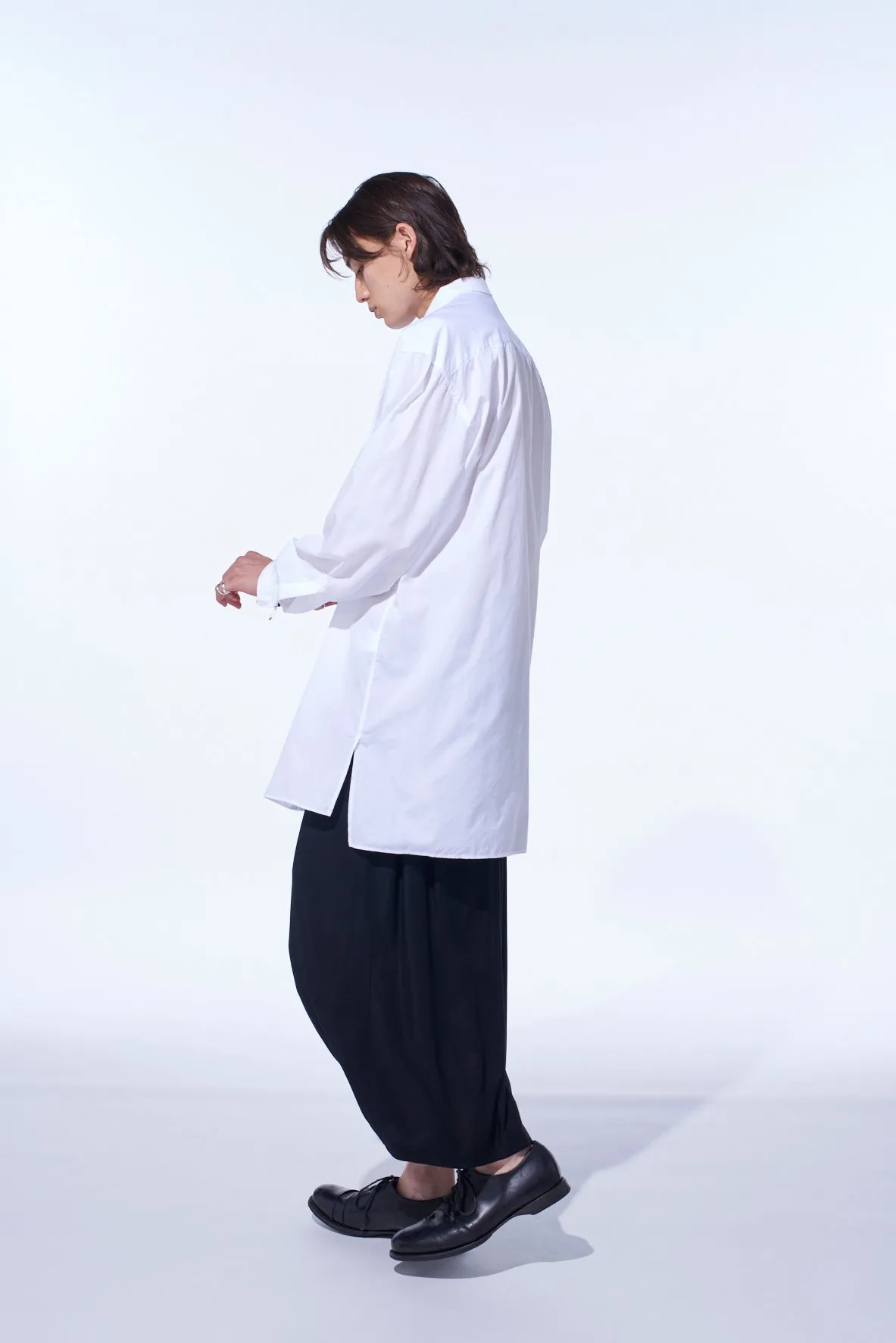 COTTON BROAD RIBBON COLLAR SHIRT sold by Yohji Yamamoto product image thumbnail 3
