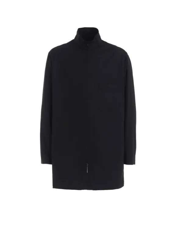 COTTON BROAD STAND COLLAR ZIPPER SHIRT sold by Yohji Yamamoto