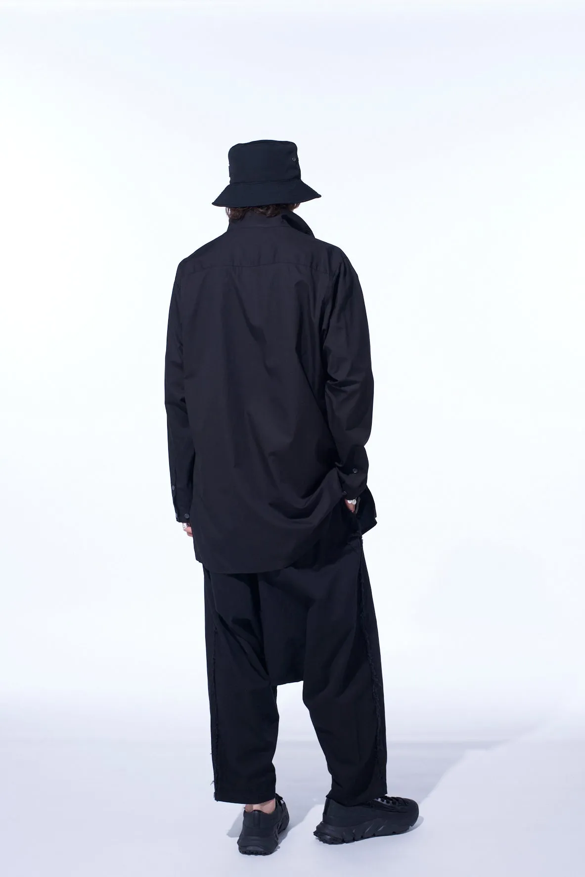 COTTON BROAD STAND COLLAR ZIPPER SHIRT sold by Yohji Yamamoto product image thumbnail 4