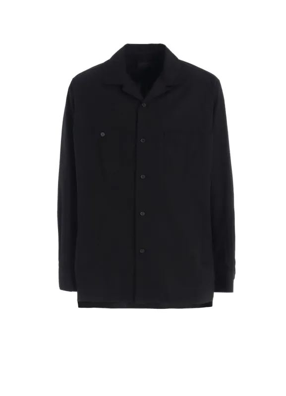 COTTON BROAD LOOSE-FIT OPEN COLLAR SHIRT sold by Yohji Yamamoto