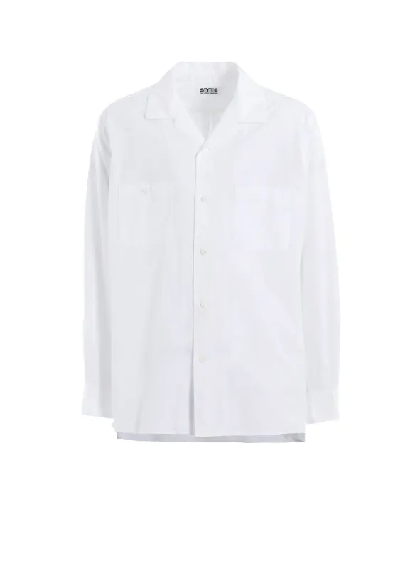 COTTON BROAD LOOSE-FIT OPEN COLLAR SHIRT sold by Yohji Yamamoto