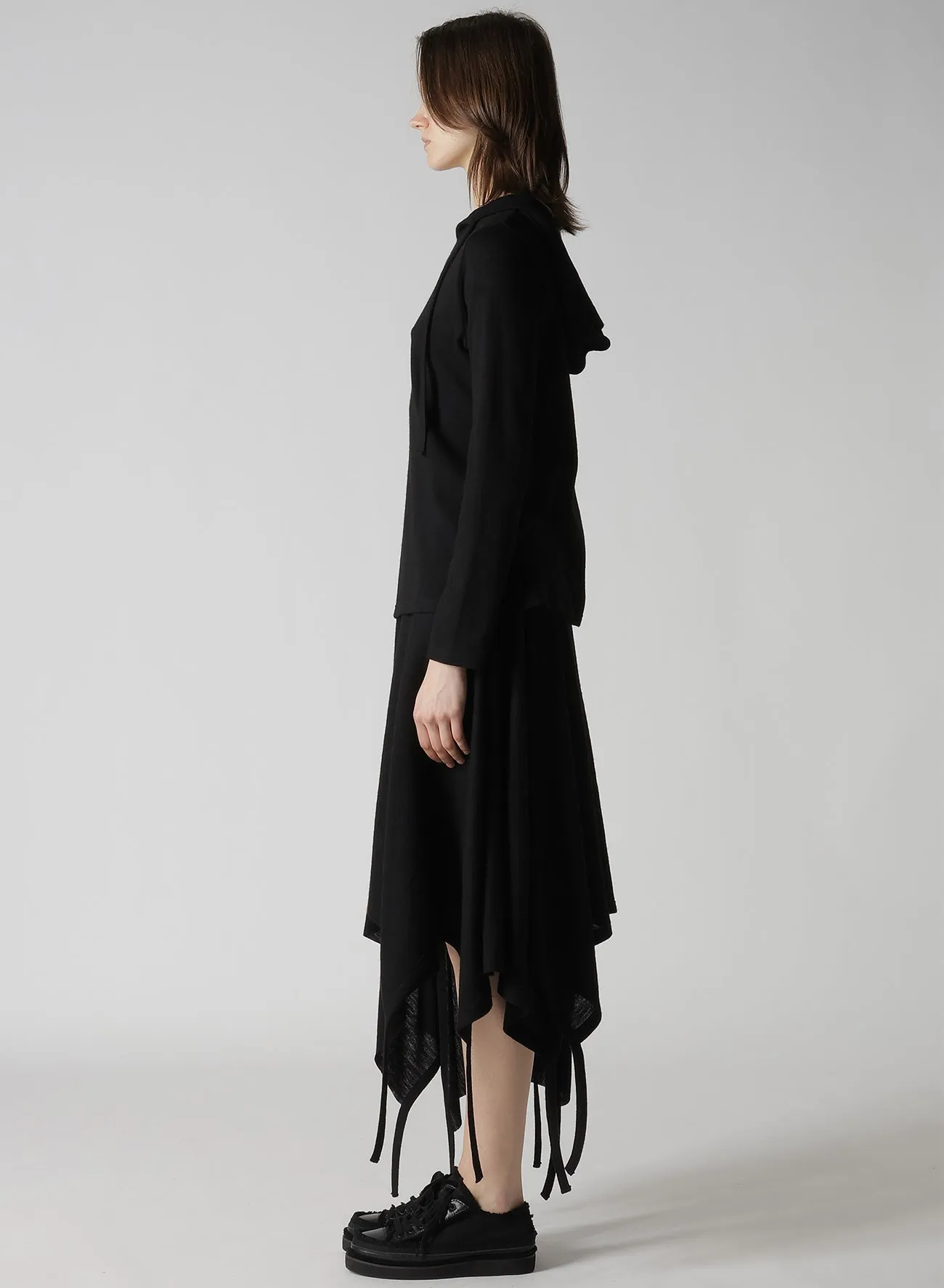 WOOL LIGHT MILLING SINGLE STRAP HOODIE PO sold by Yohji Yamamoto product image thumbnail 4