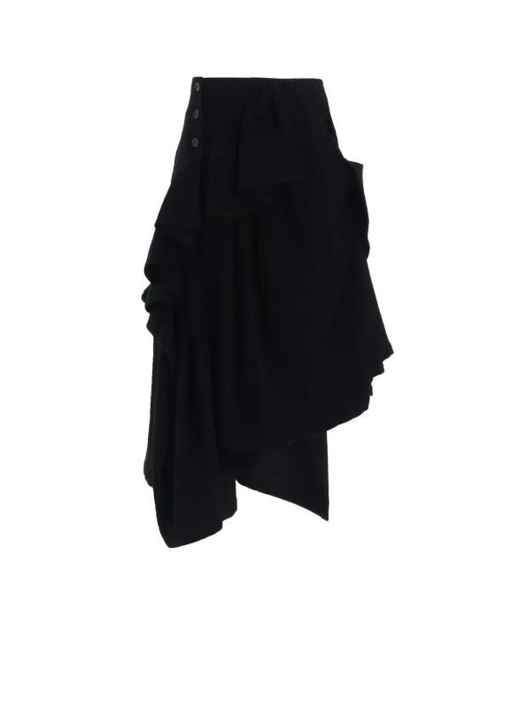 VINTAGE FLANNEL GATHERED SKIRT made by Yohji Yamamoto