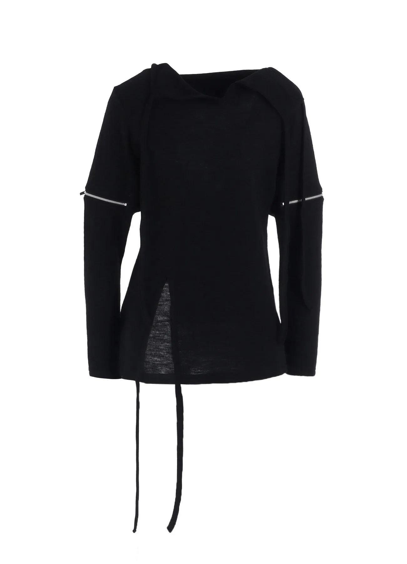 WOOL LIGHT MILLING SINGLE ZIP SLV STRAP PO sold by Yohji Yamamoto