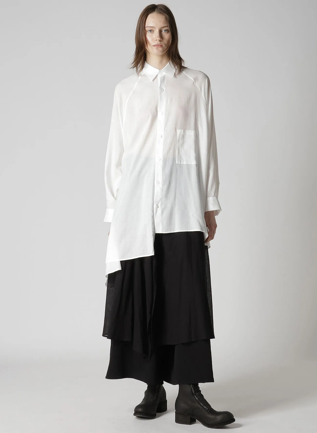 CELLULOSE LAWN RAGLAN LONG SLV BLOUSE sold by Yohji Yamamoto product image thumbnail 3