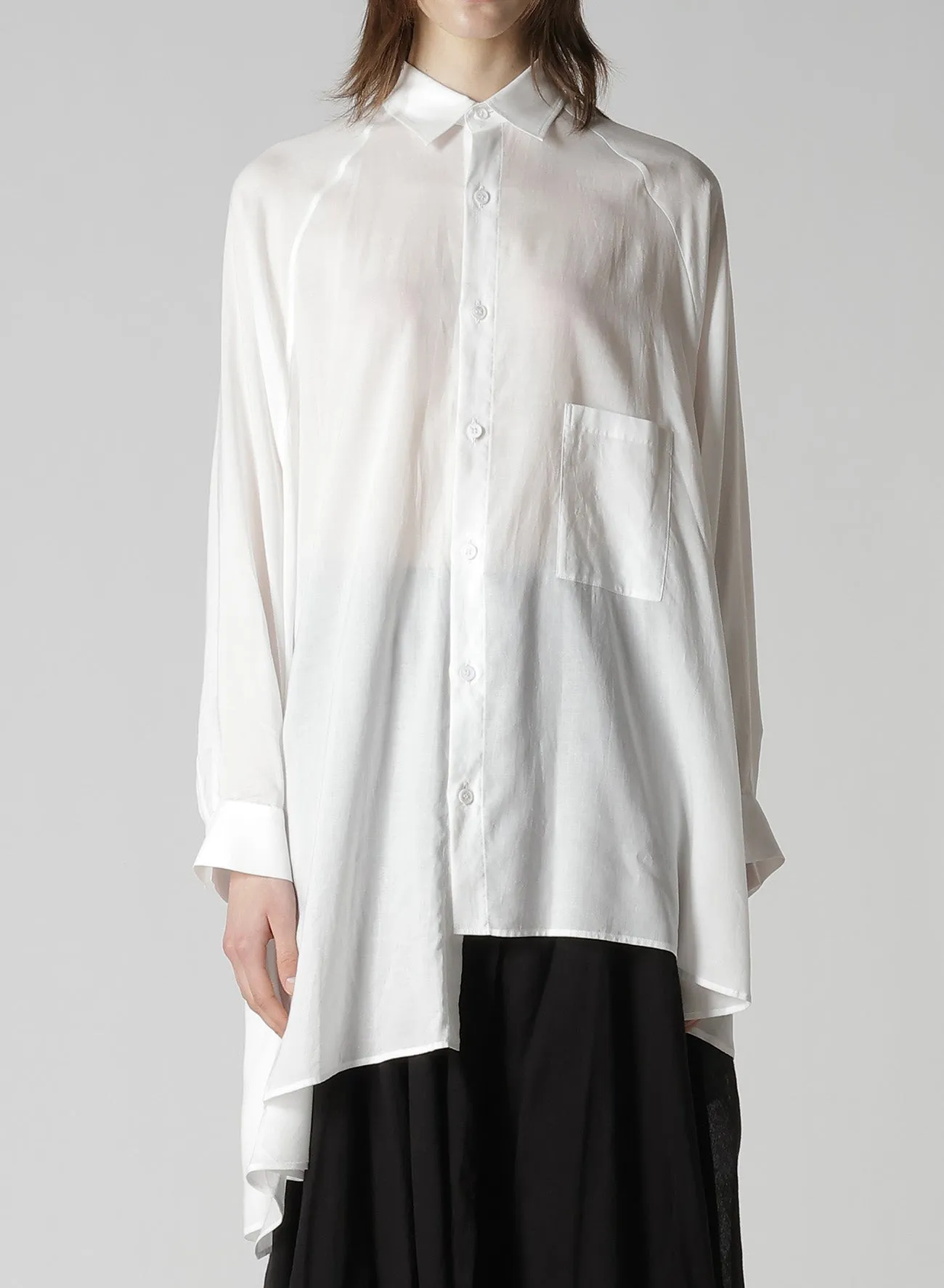 CELLULOSE LAWN RAGLAN LONG SLV BLOUSE sold by Yohji Yamamoto product image thumbnail 2