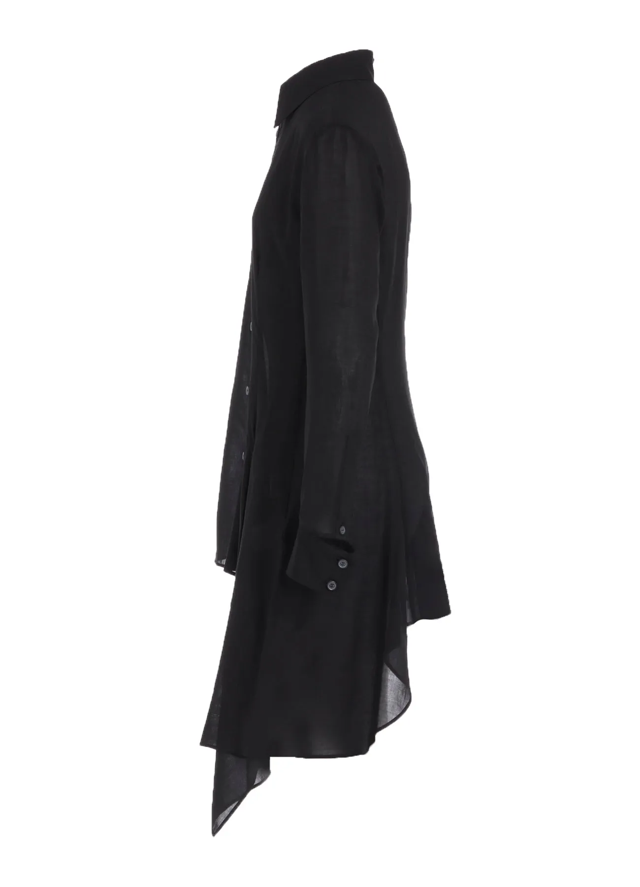 CELLULOSE LAWN L DRAPED BLOUSE sold by Yohji Yamamoto product image thumbnail 3