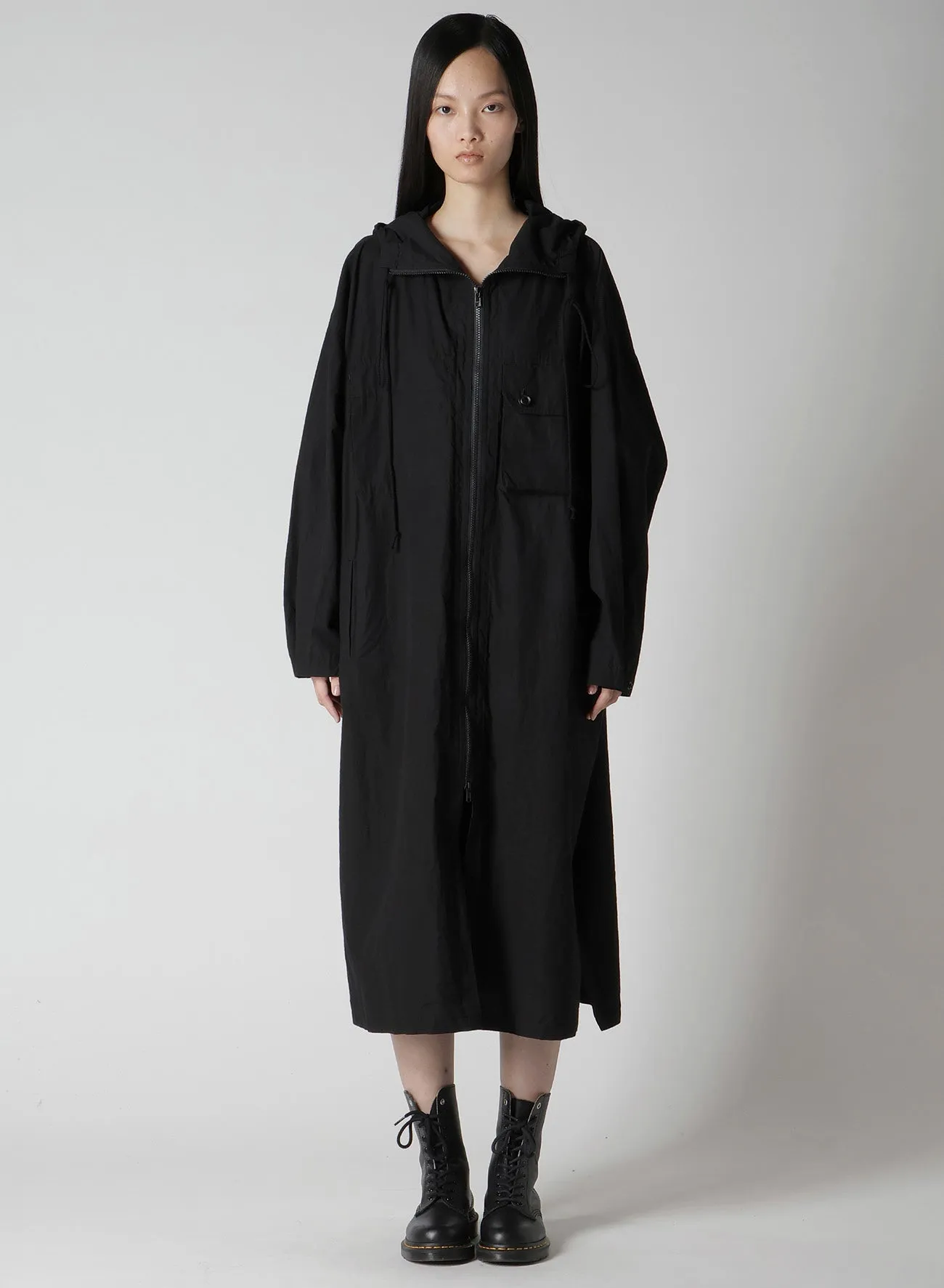 COTTON/LINEN BROADCLOTH HOODIE COAT D sold by Yohji Yamamoto product image thumbnail 4