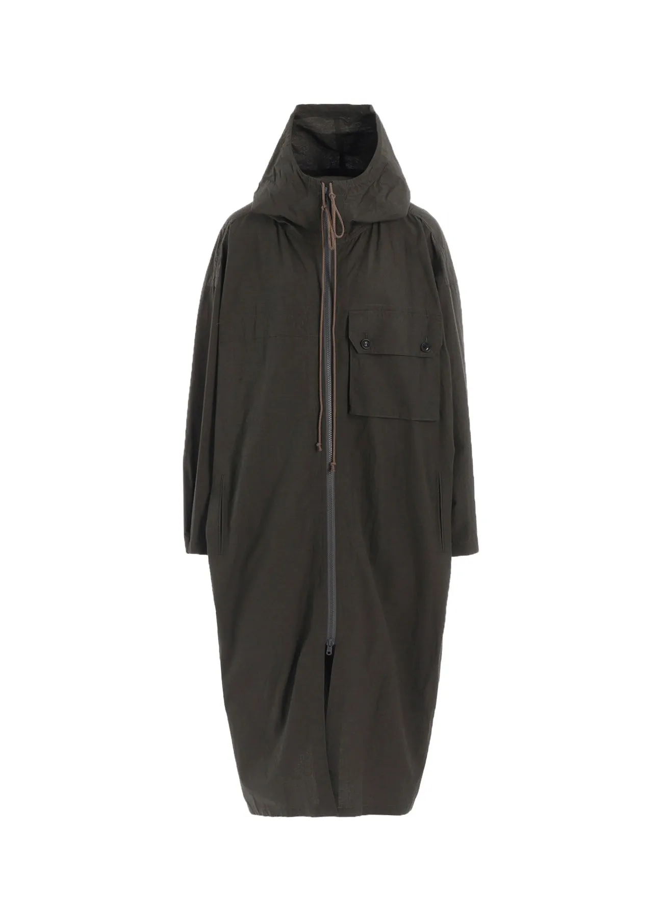 COTTON/LINEN BROADCLOTH HOODIE COAT D sold by Yohji Yamamoto