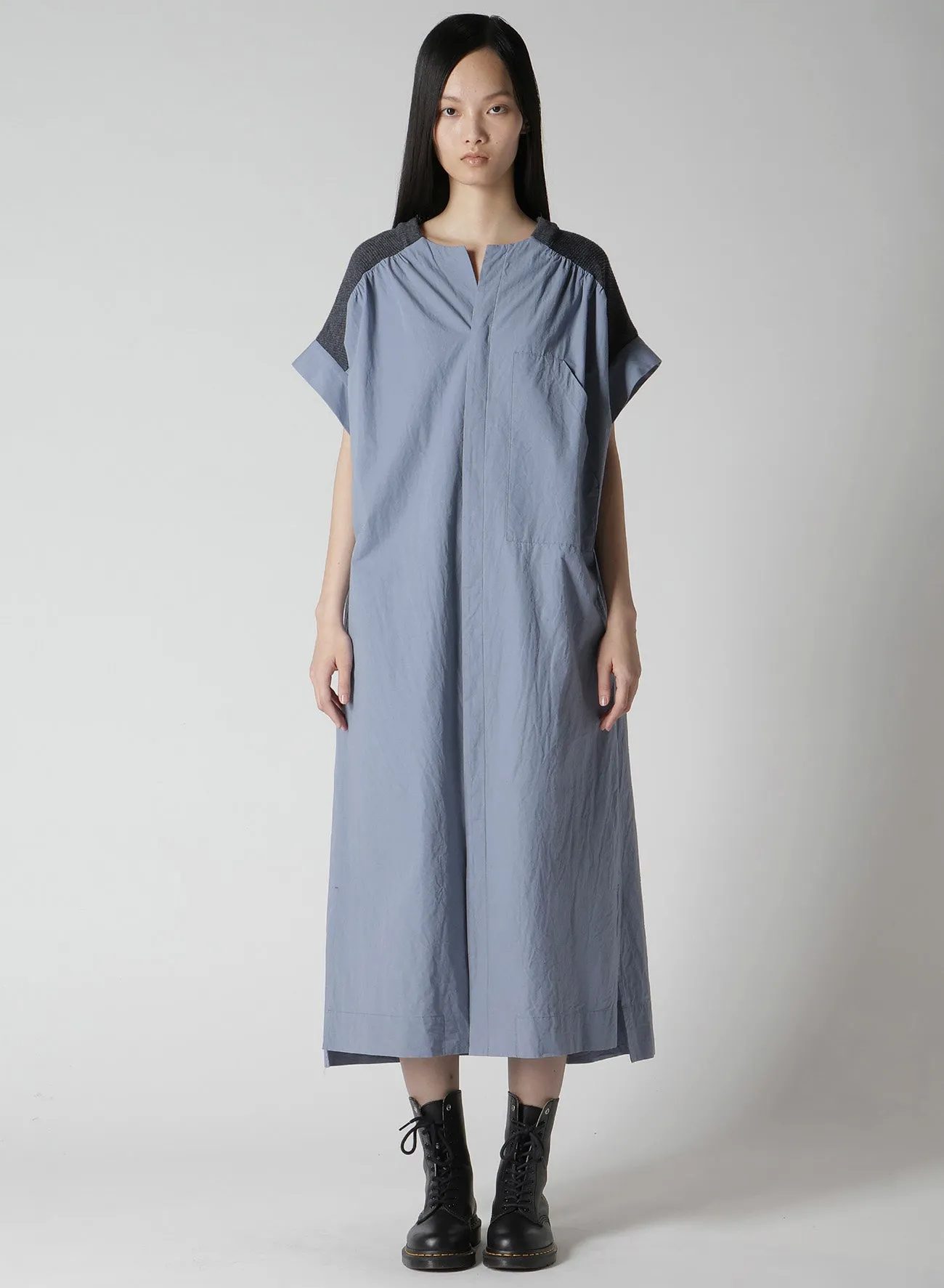 COTTON/LINEN RIB FLY OPEN DRESS sold by Yohji Yamamoto product image thumbnail 4