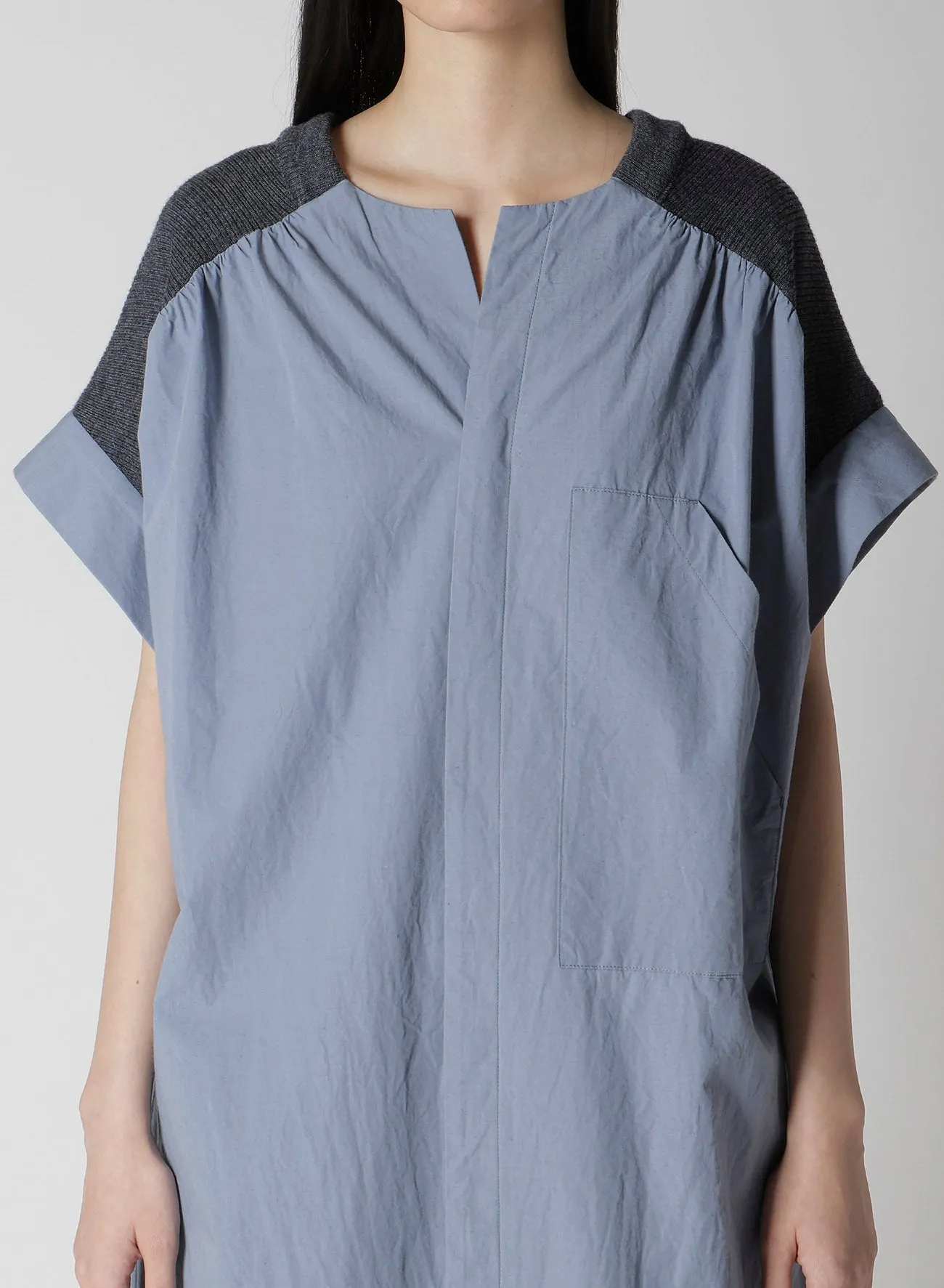 COTTON/LINEN RIB FLY OPEN DRESS sold by Yohji Yamamoto product image thumbnail 5