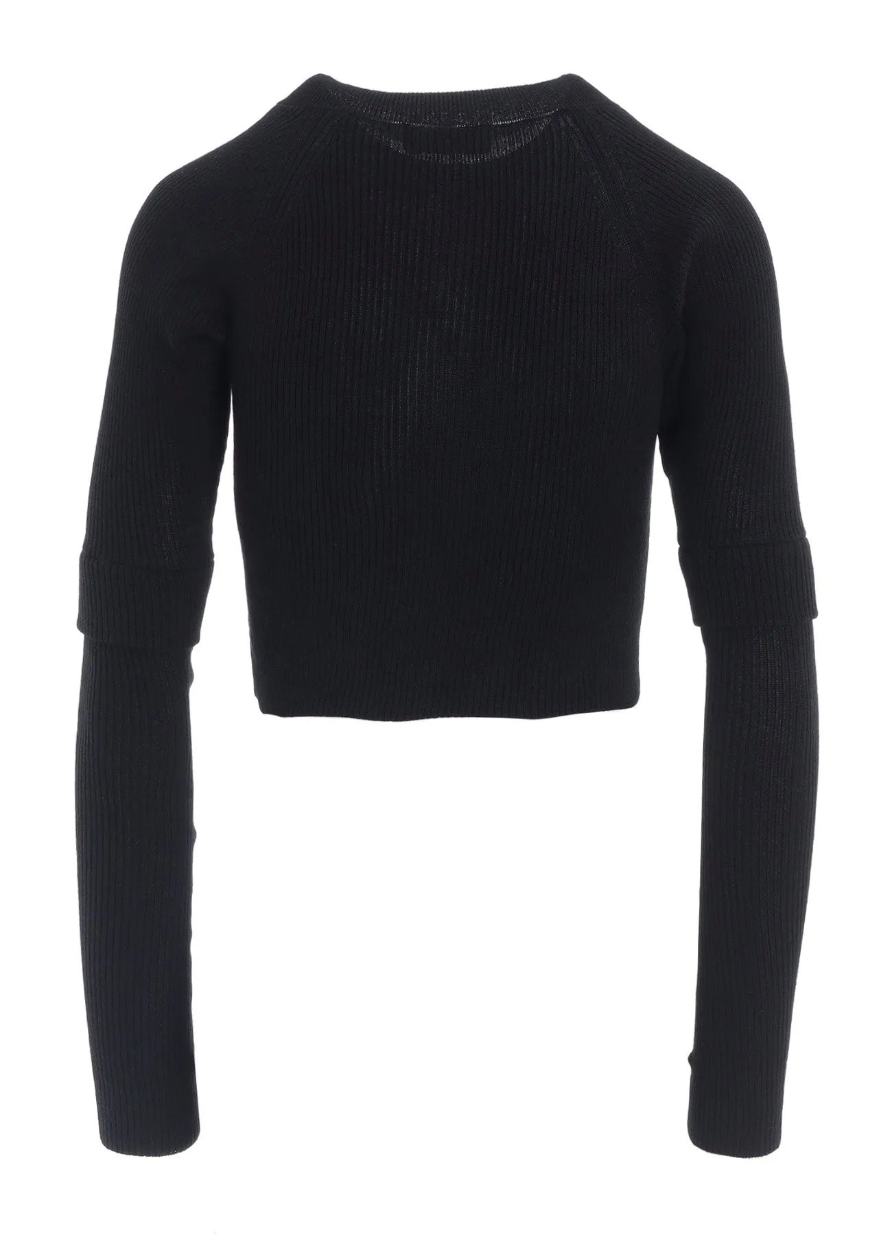 COTTON RIB DOUBLE SLEEVE SHORT CARDIGAN sold by Yohji Yamamoto product image thumbnail 3