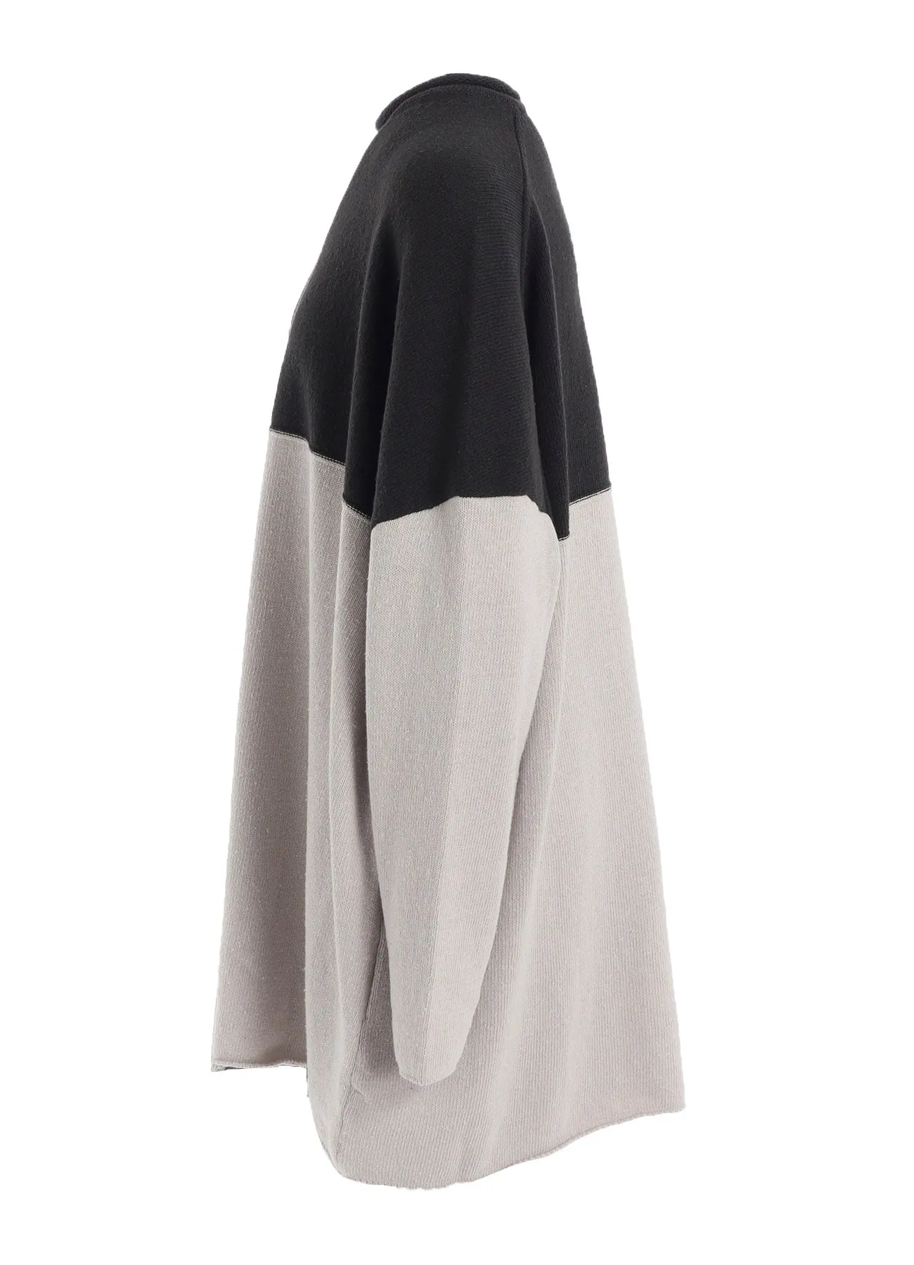 HARD-TWISTED BLOCK INTARSIA SHORT DRESS PULLOVER sold by Yohji Yamamoto product image thumbnail 3