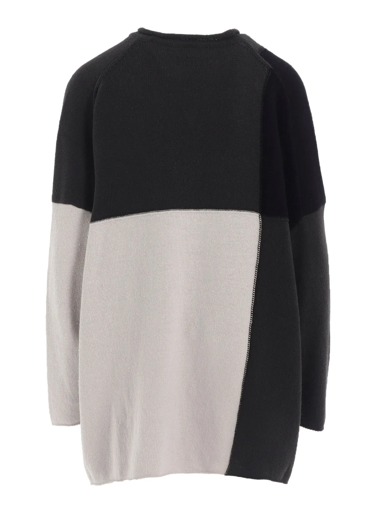 HARD-TWISTED BLOCK INTARSIA SHORT DRESS PULLOVER sold by Yohji Yamamoto product image thumbnail 4