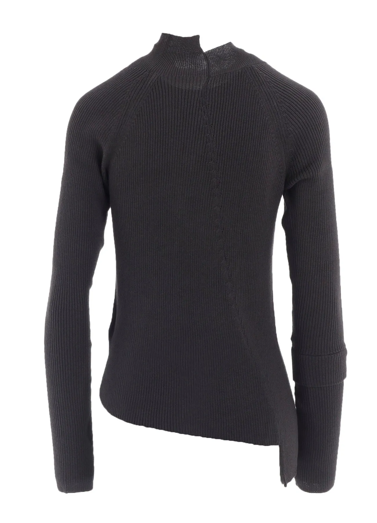 COTTON RIB TWISTED FRONT OPEN CARDIGAN sold by Yohji Yamamoto product image thumbnail 3