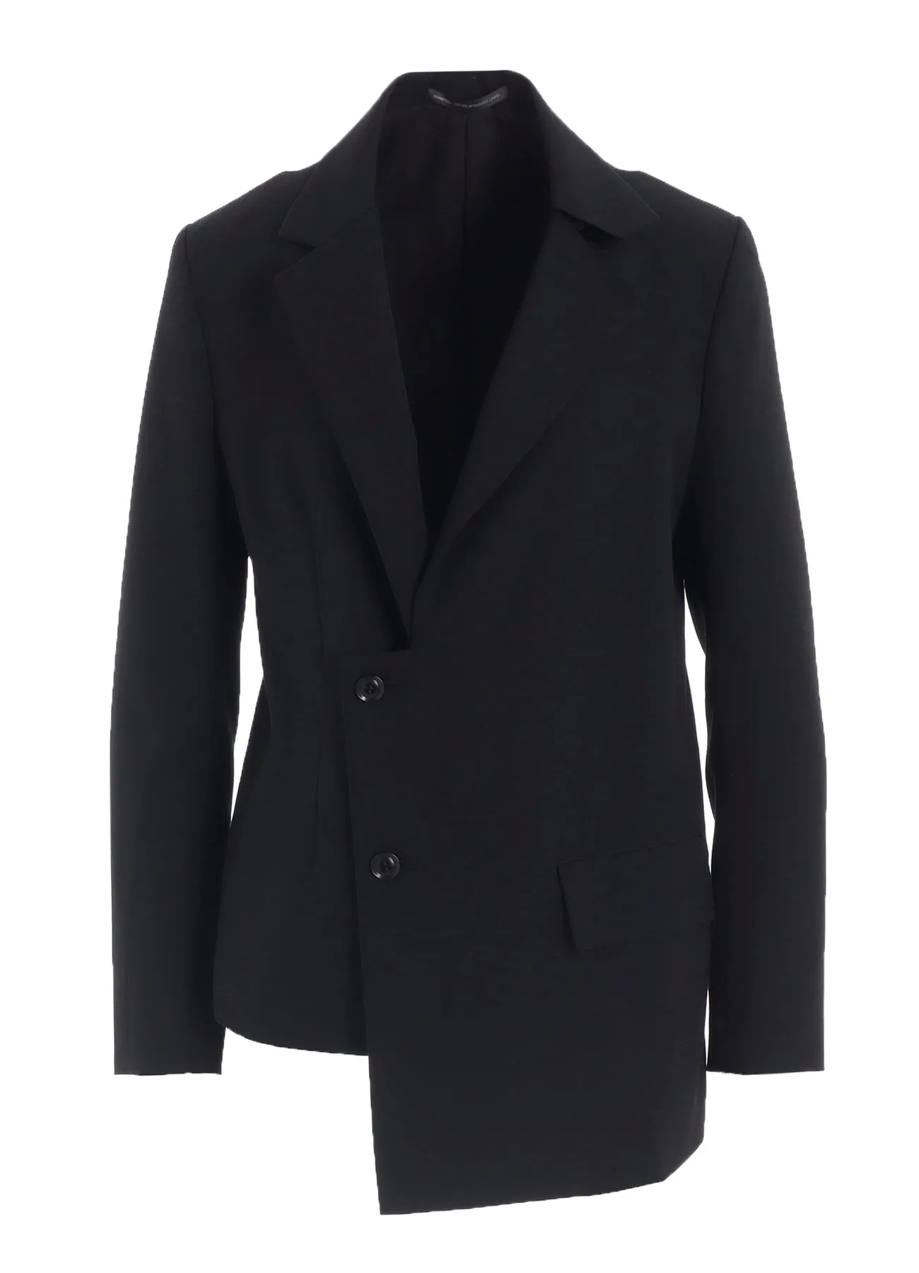 WOOL GABARDINE ASYMMETRIC JACKET sold by Yohji Yamamoto product image thumbnail 2