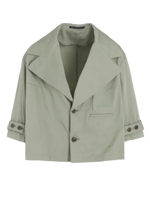 [Y's BORN PRODUCT] COTTON TWILL WIDE COLLAR JACKET made by Yohji Yamamoto