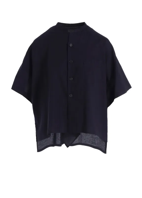 [Y's BORN PRODUCT] THIN COTTON TWILL HALF SLEEVE BOX SHIRT sold by Yohji Yamamoto