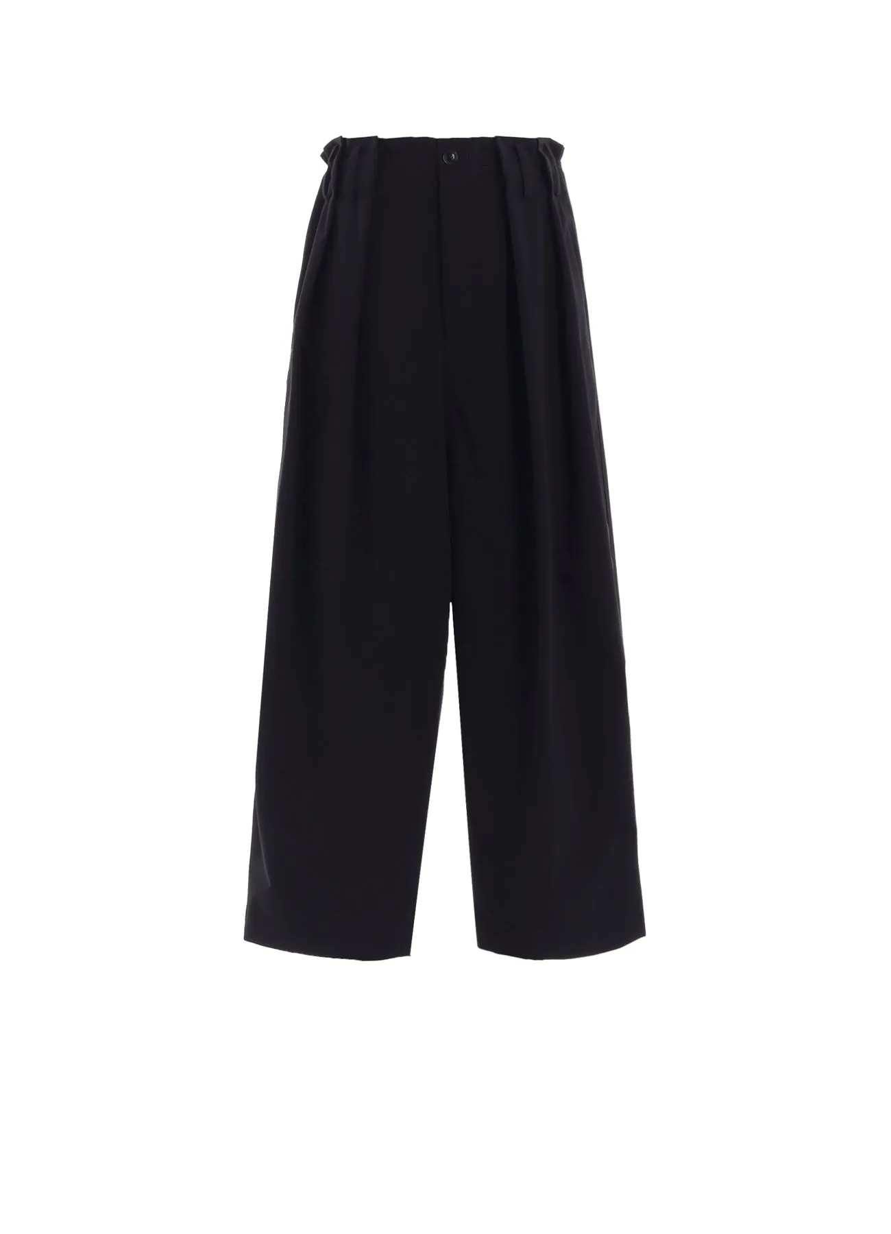 PE/ TAFTA DOUBLE TUCK GATEHRED PANTS sold by Yohji Yamamoto