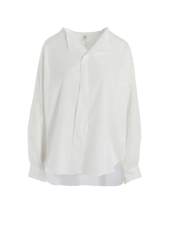[Y's BORN PRODUCT] THIN COTTON TWILL FRINGE COLLAR BLOUSE sold by Yohji Yamamoto