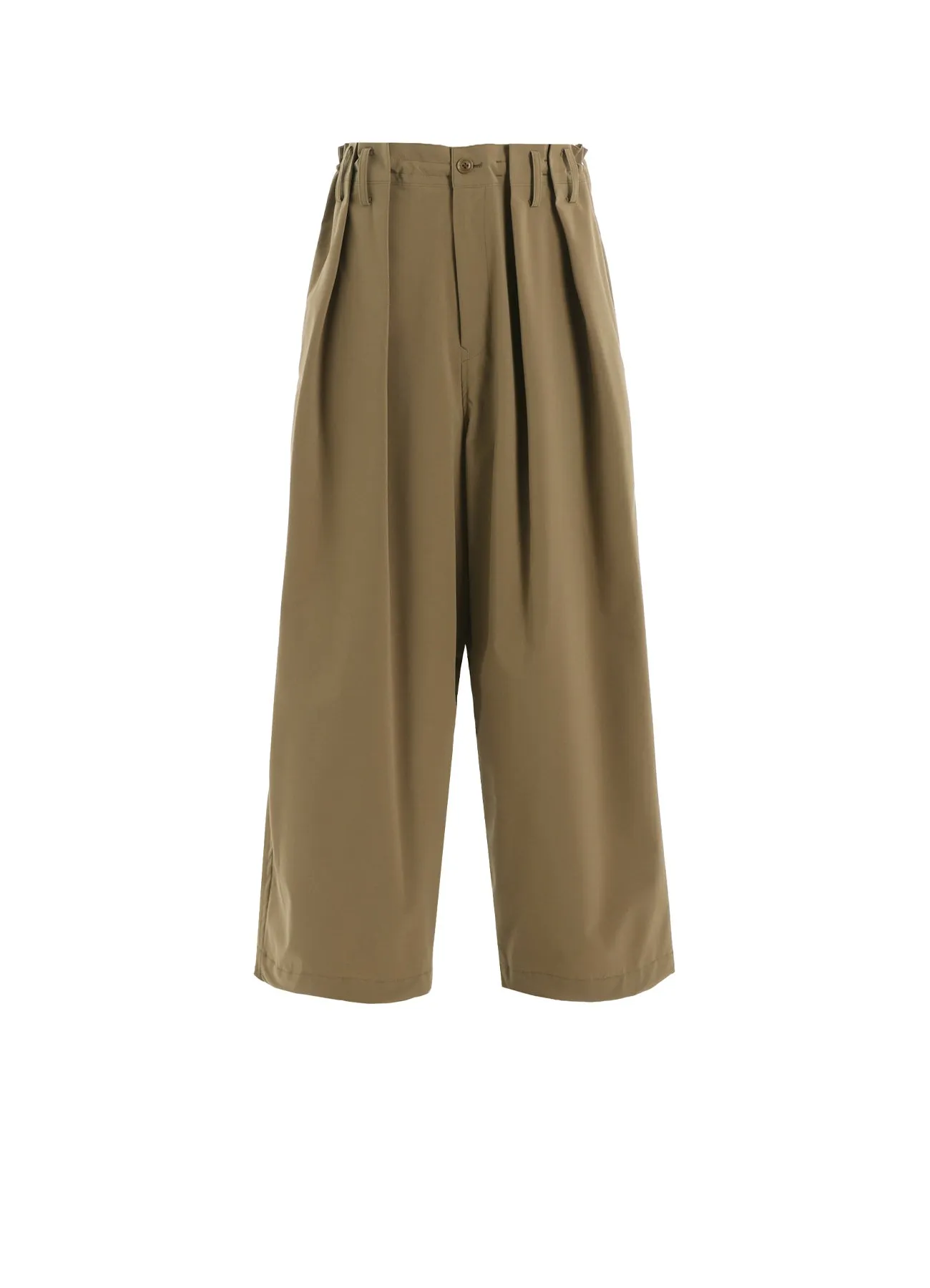 PE/ TAFTA DOUBLE TUCK GATEHRED PANTS sold by Yohji Yamamoto