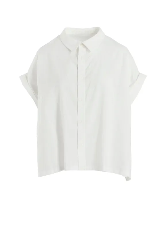 [Y's BORN PRODUCT] THIN COTTON TWILL SHORT SLEEVE BLOUSE sold by Yohji Yamamoto