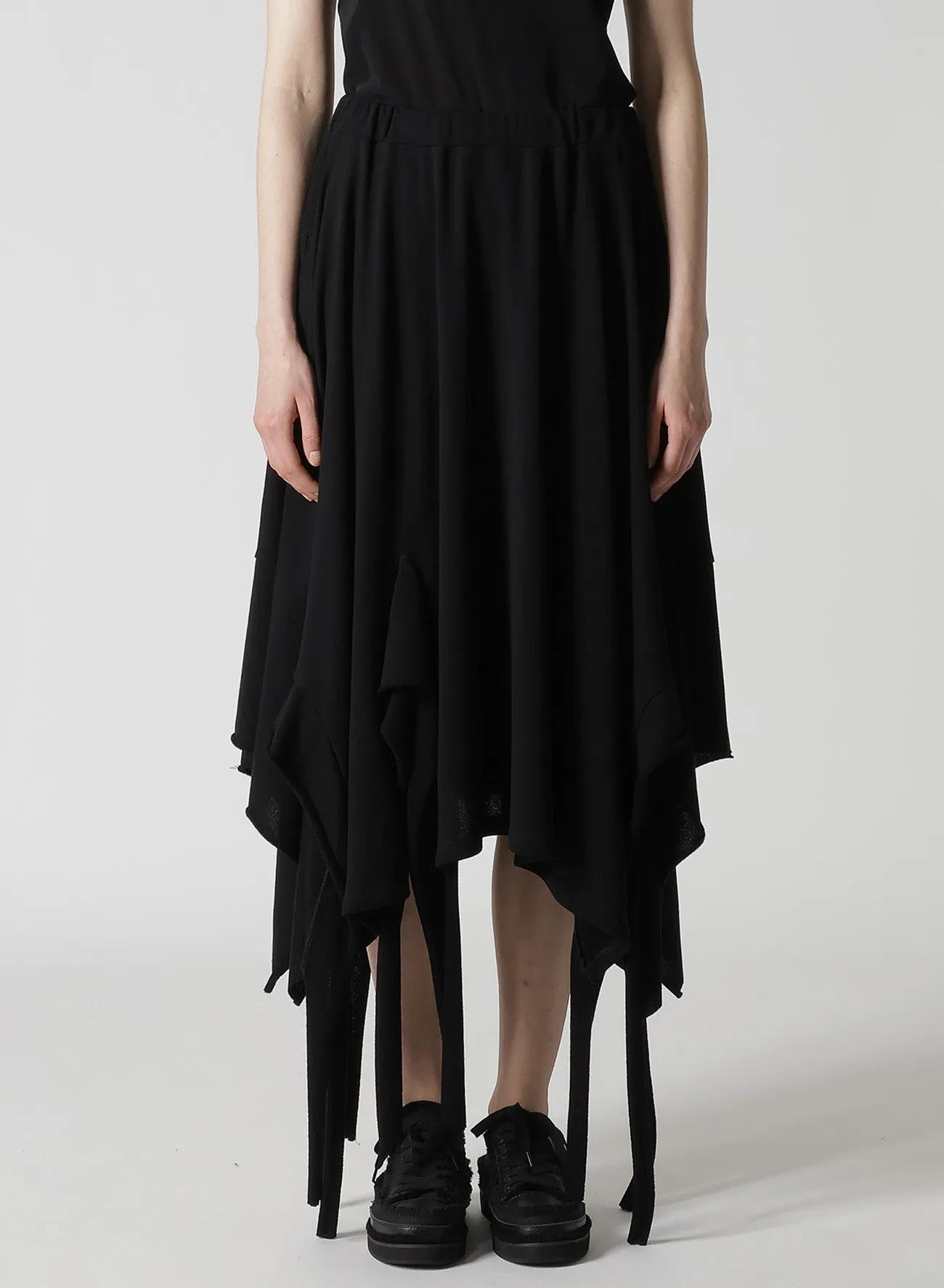 HIGH TWISTED GAUZE TERRY DRAPED HEM SKIRT sold by Yohji Yamamoto product image thumbnail 2
