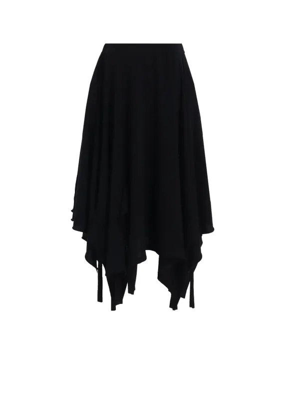 HIGH TWISTED GAUZE TERRY DRAPED HEM SKIRT made by Yohji Yamamoto