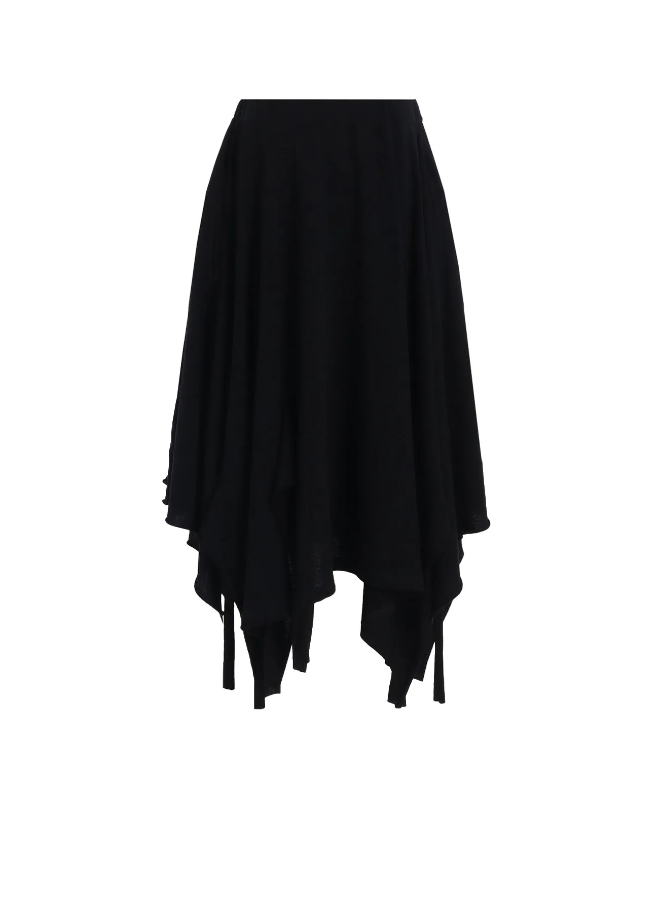 HIGH TWISTED GAUZE TERRY DRAPED HEM SKIRT sold by Yohji Yamamoto