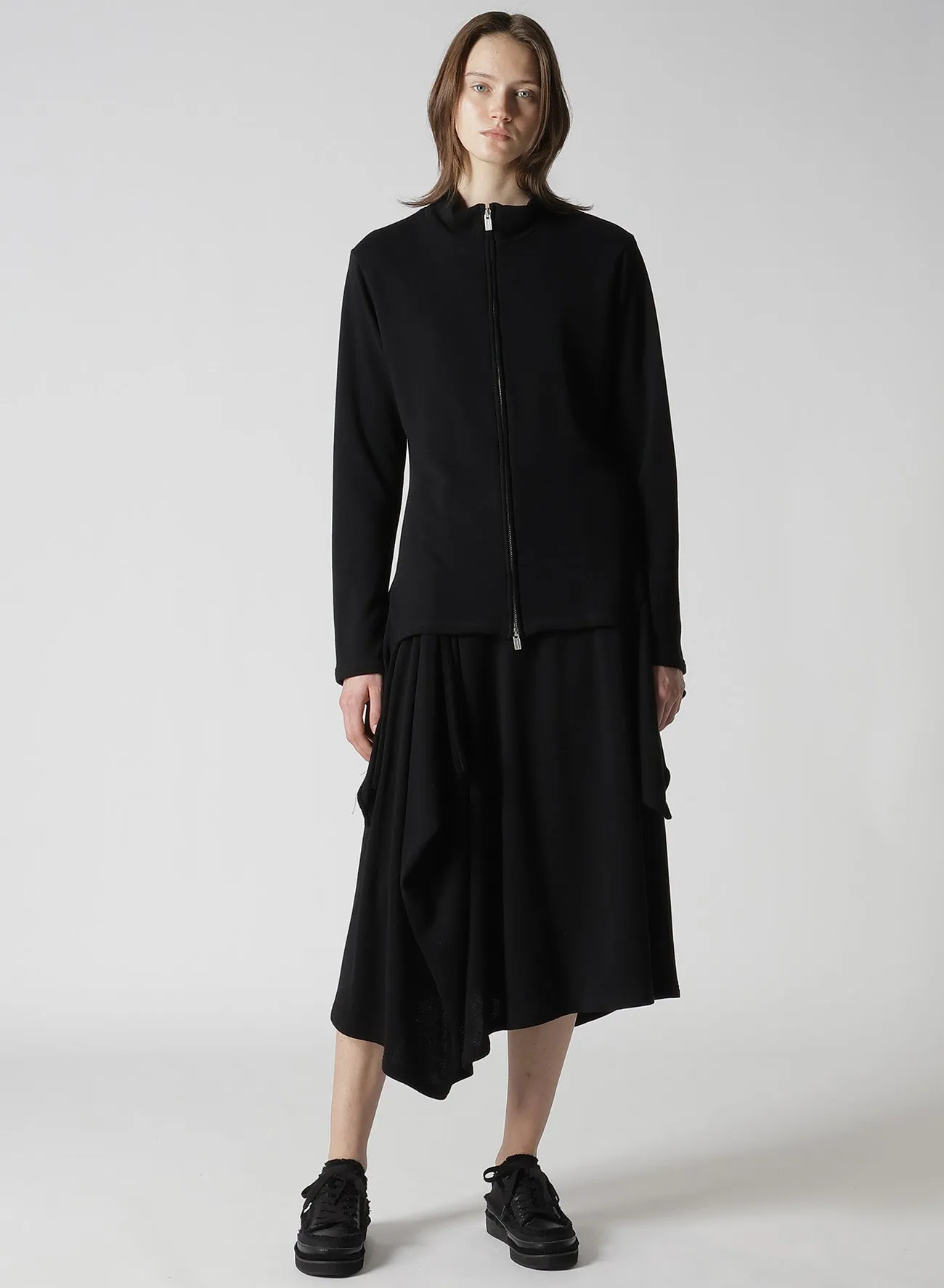 HIGH TWISTED GAUZE TERRY TUCKED SKIRT sold by Yohji Yamamoto product image thumbnail 3