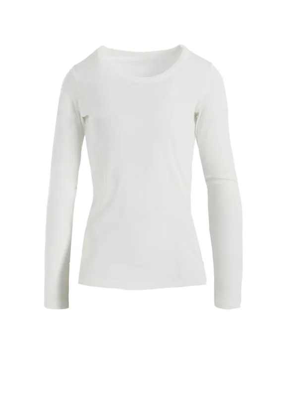 HIGH TWISTED JERSEY LONG SLV ROUND NECK T sold by Yohji Yamamoto