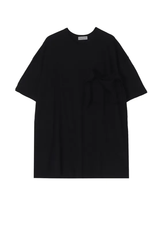 COTTON SILK NOIR GAUZE JERSEY POCKET DETAIL SHORT SLV T sold by Yohji Yamamoto