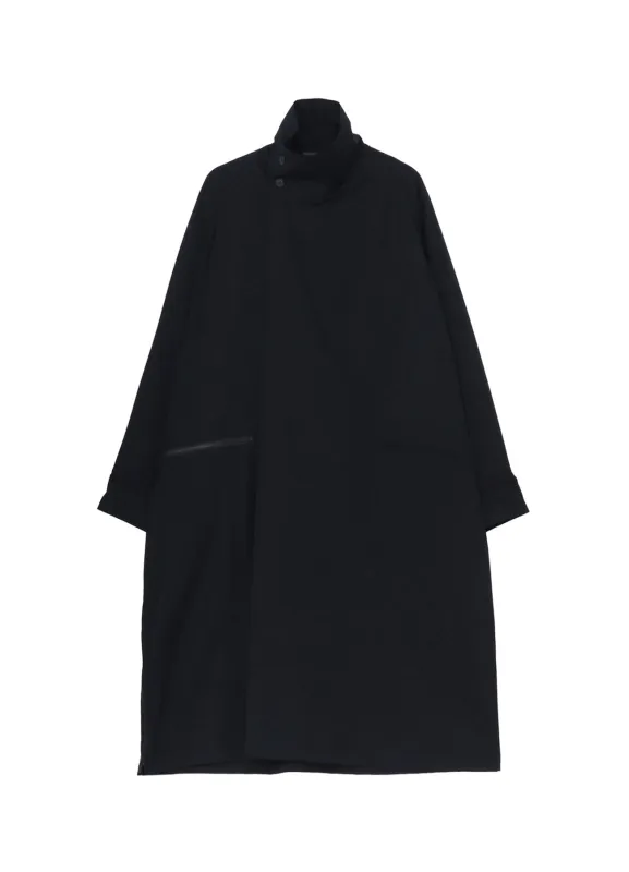 WOOL GABARDINE CROSS SHAPED ZIPPER COAT sold by Yohji Yamamoto