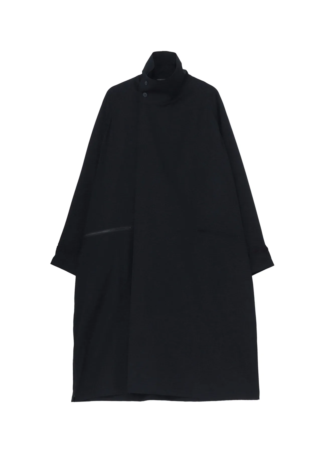 WOOL GABARDINE CROSS SHAPED ZIPPER COAT sold by Yohji Yamamoto