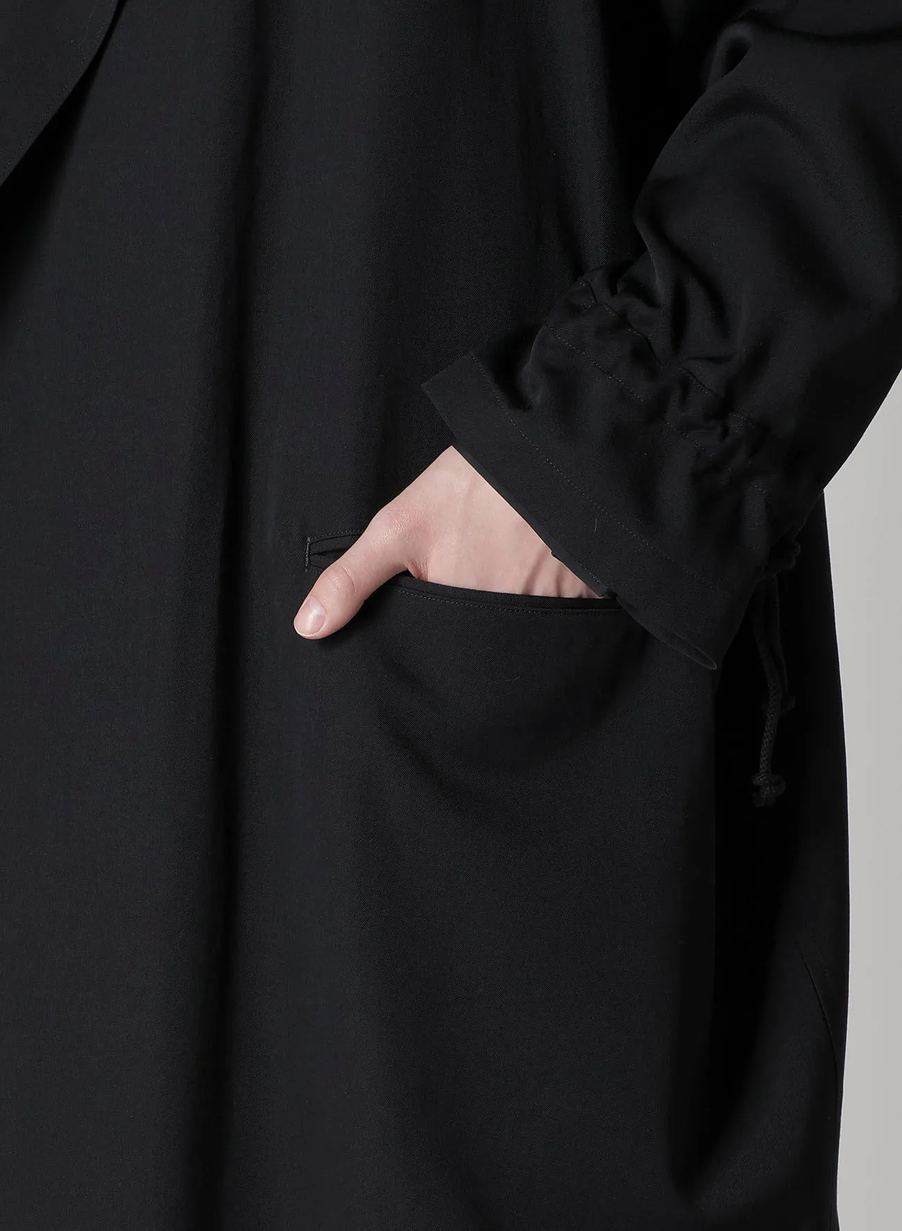 WOOL GABARDINE CROSS SHAPED ZIPPER COAT sold by Yohji Yamamoto product image thumbnail 5