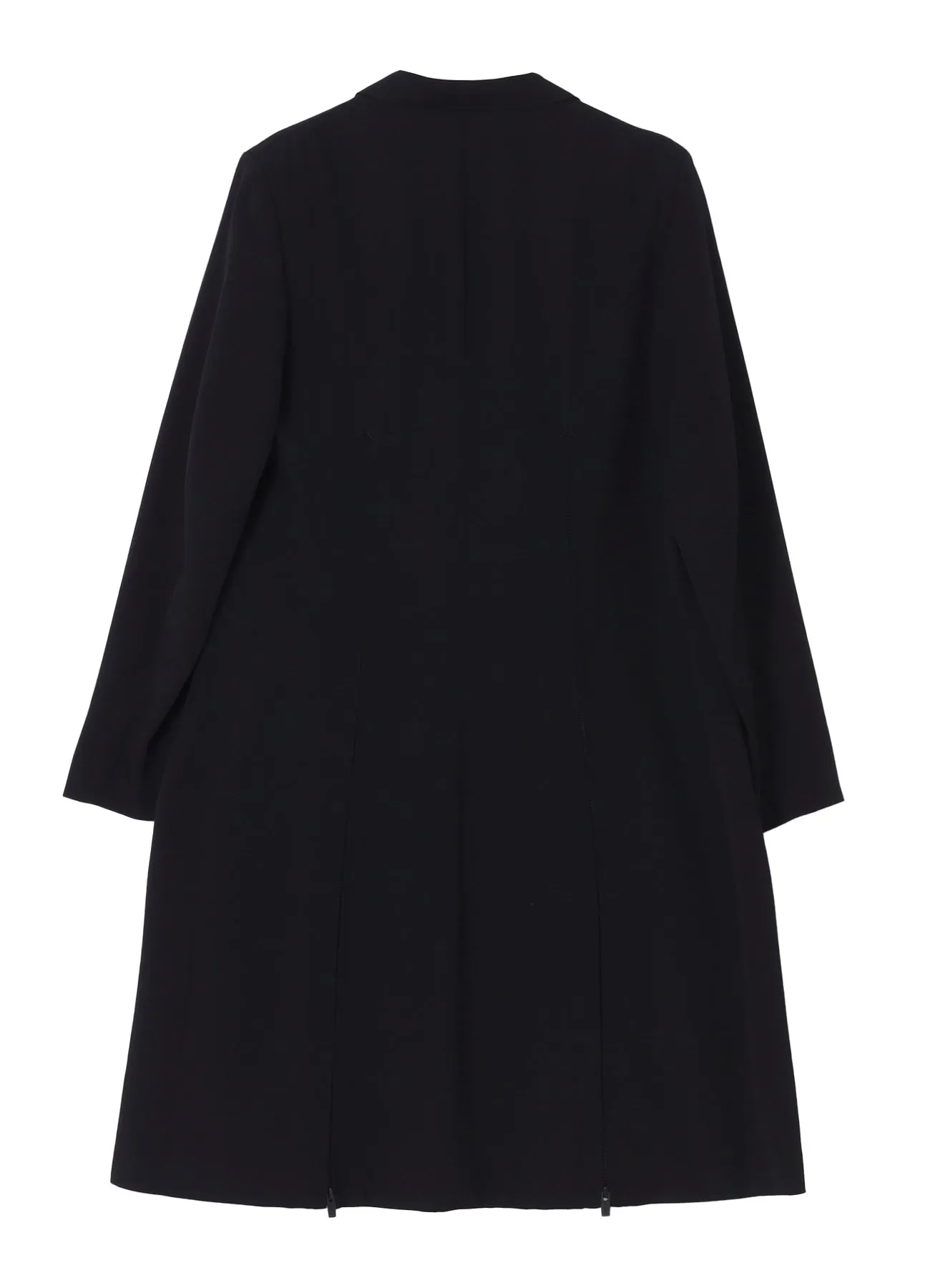 WOOL GABARDINE 3BUTTONS ZIP LONG COAT sold by Yohji Yamamoto product image thumbnail 3