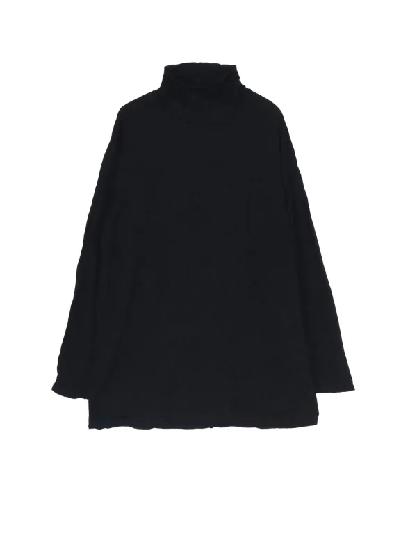 WASHABLE WOOL JERSEY TURTLE NECK LONG SLV T sold by Yohji Yamamoto