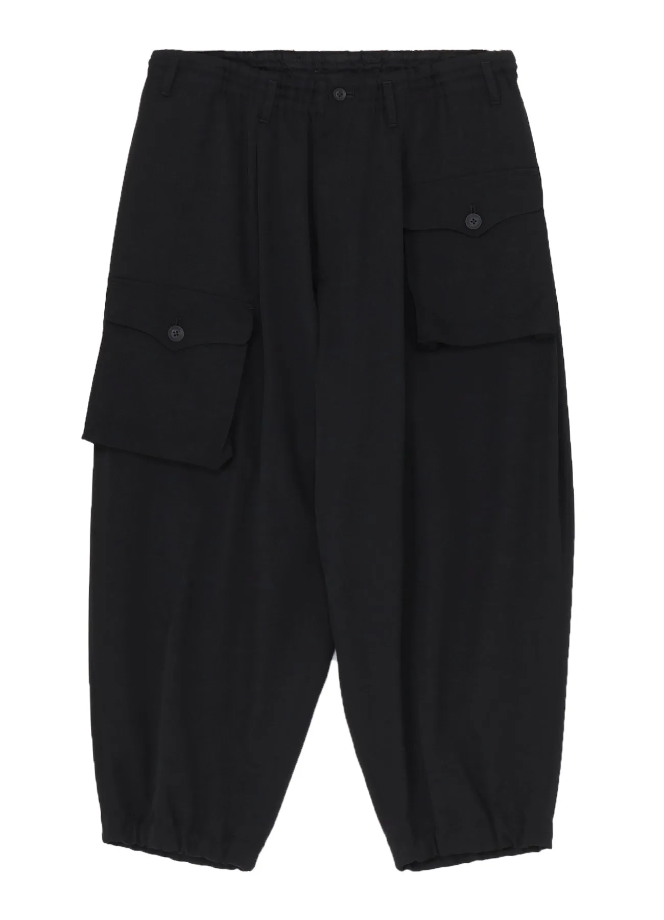 WOOL GABARDINE SIDE TUCK POCKET PANTS sold by Yohji Yamamoto product image thumbnail 2