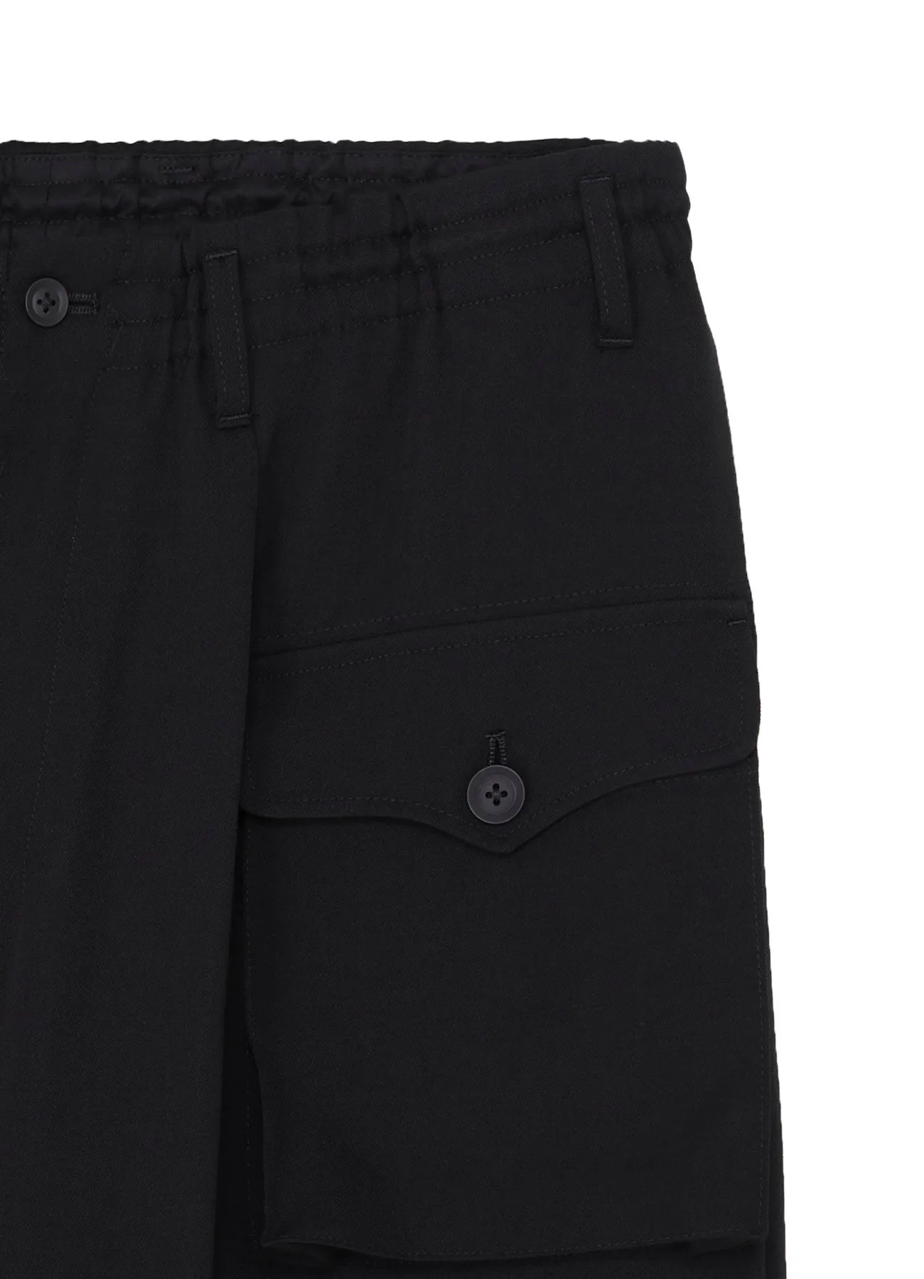 WOOL GABARDINE SIDE TUCK POCKET PANTS sold by Yohji Yamamoto product image thumbnail 4