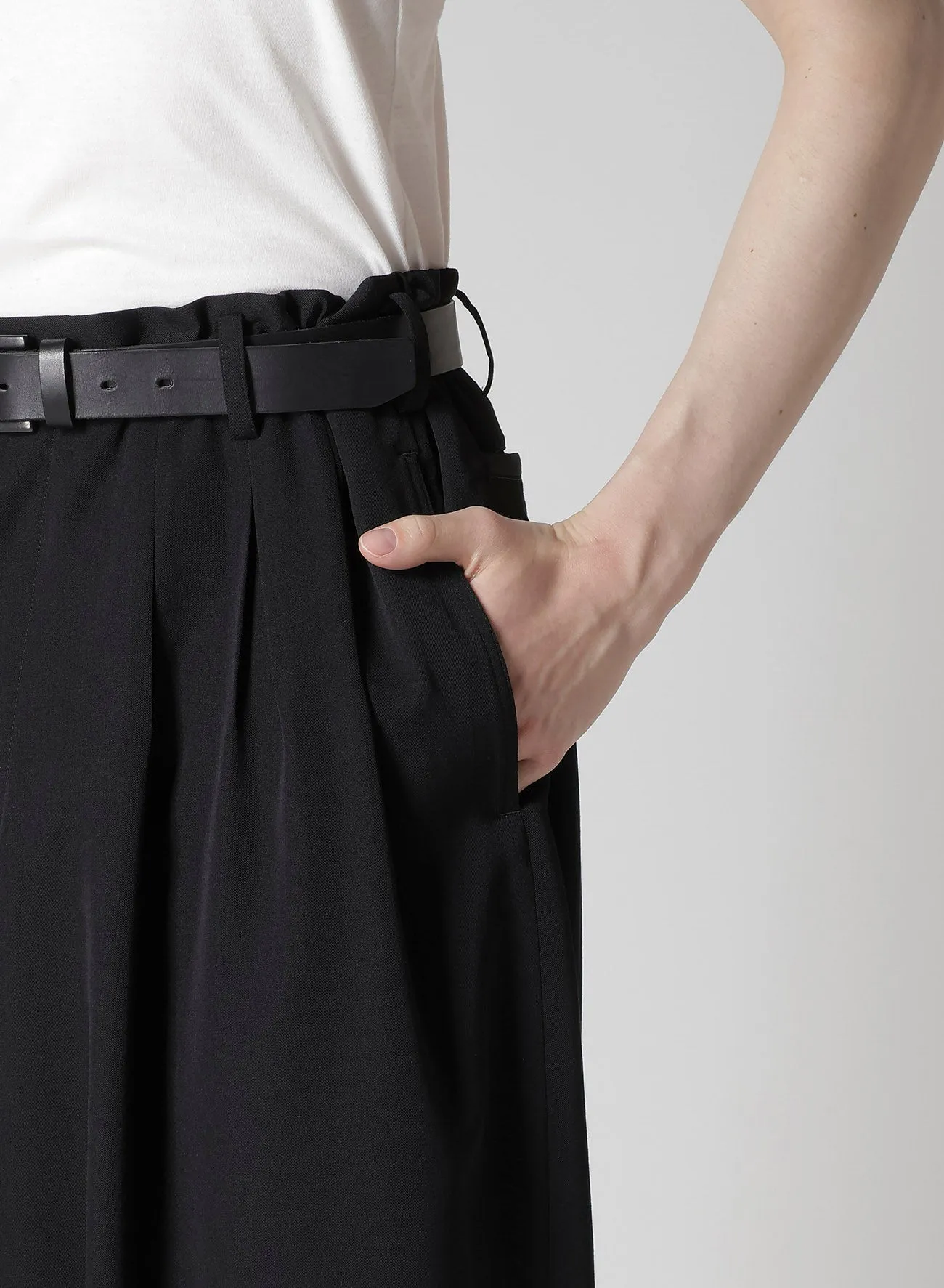 WOOL GABARDINE 12 TUCKS PANTS sold by Yohji Yamamoto product image thumbnail 4