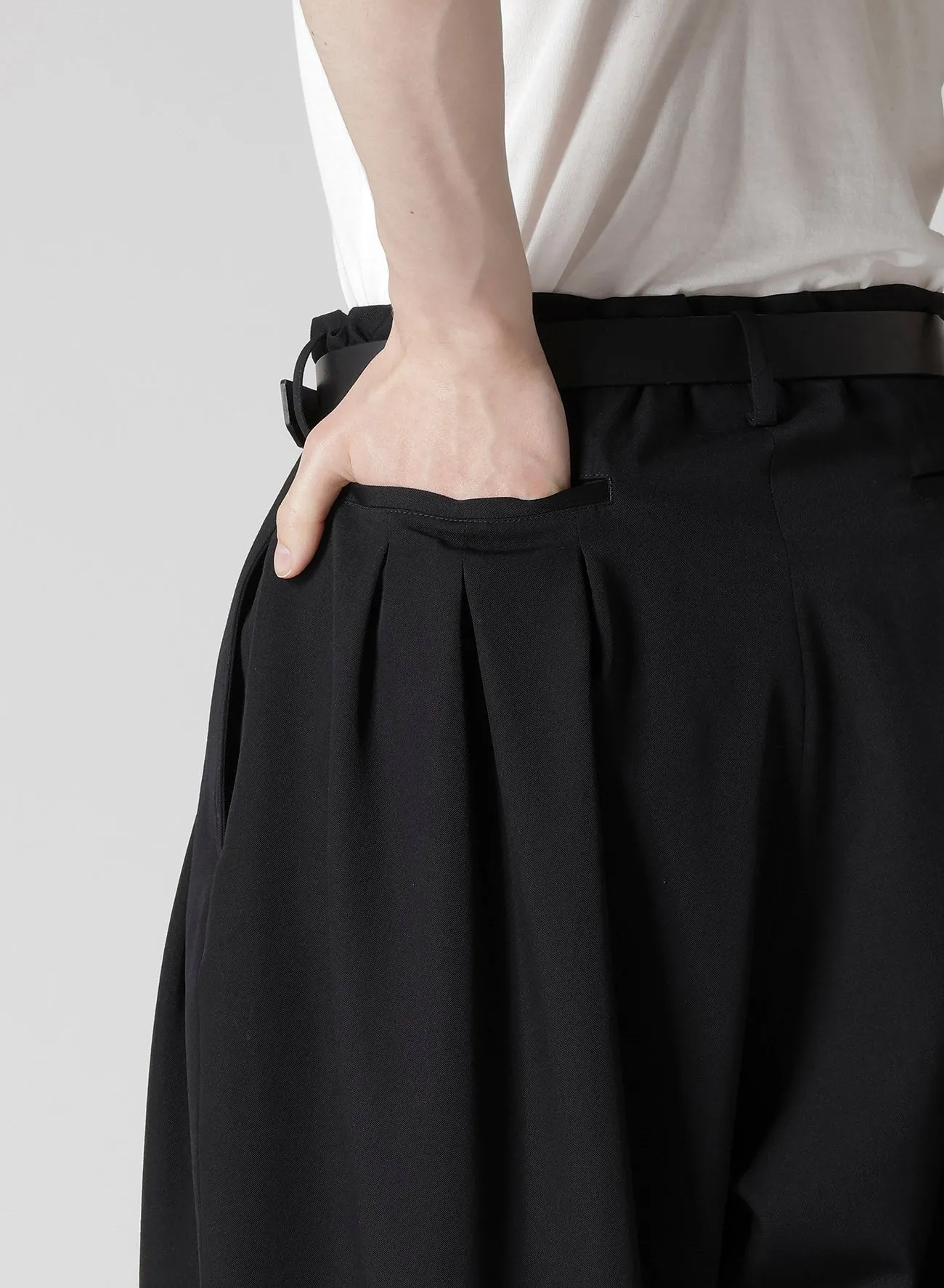 WOOL GABARDINE 12 TUCKS PANTS sold by Yohji Yamamoto product image thumbnail 5