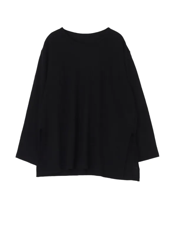 MILLING WOOL SIDE SLIT ROUND NECK LONG SLV T sold by Yohji Yamamoto