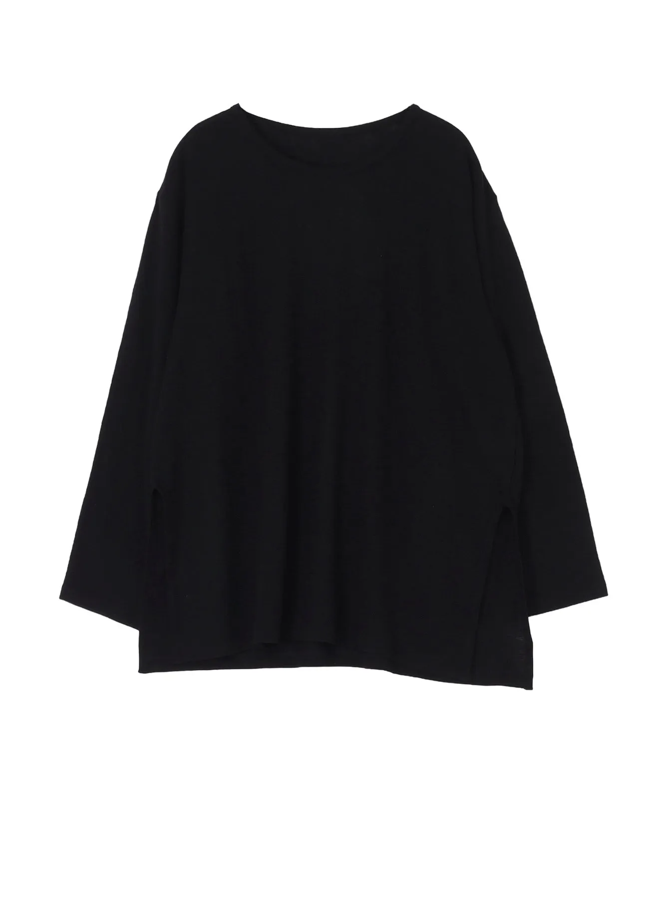 MILLING WOOL SIDE SLIT ROUND NECK LONG SLV T sold by Yohji Yamamoto