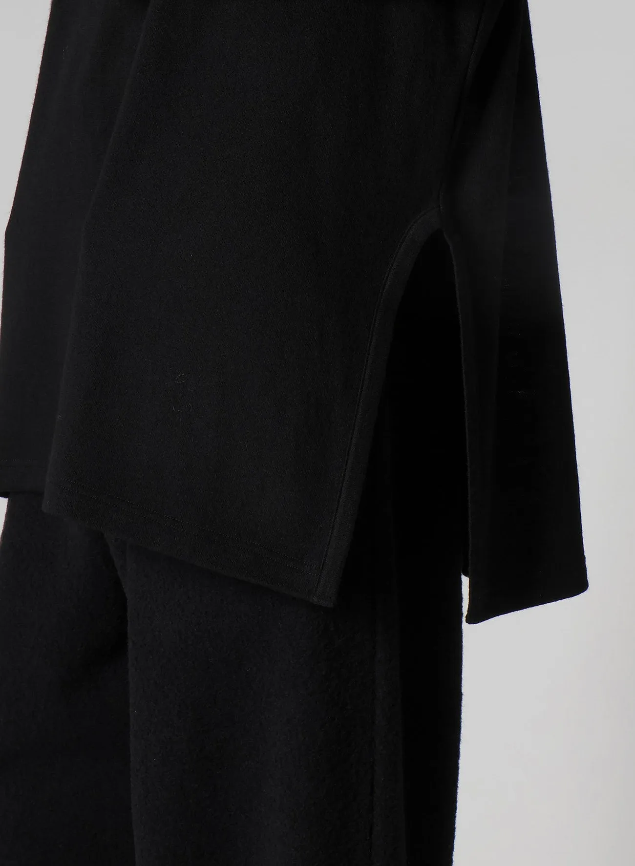 MILLING WOOL SIDE SLIT ROUND NECK LONG SLV T sold by Yohji Yamamoto product image thumbnail 5