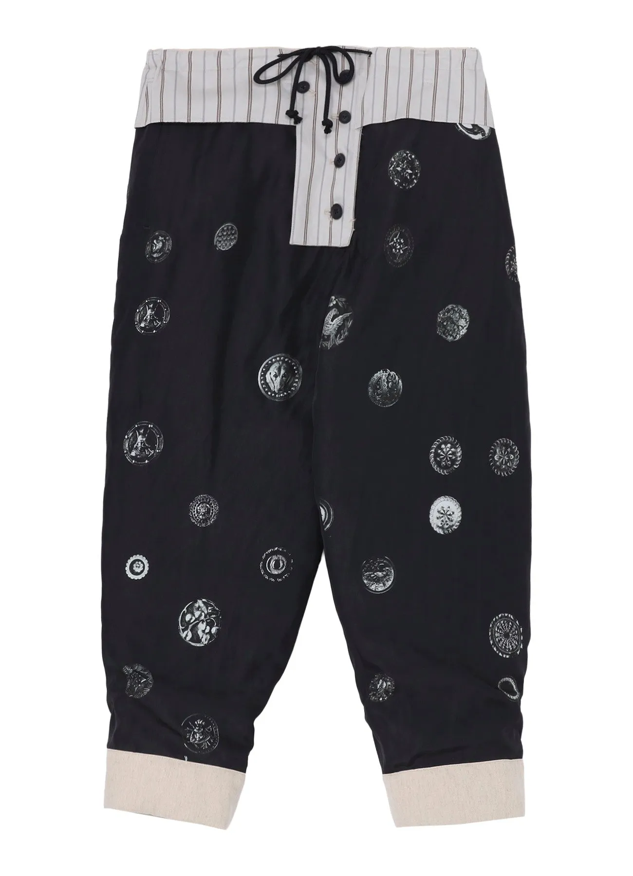 LINEN/COTTON PLAID HORIZONTAL PADDED PANTS sold by Yohji Yamamoto product image thumbnail 4