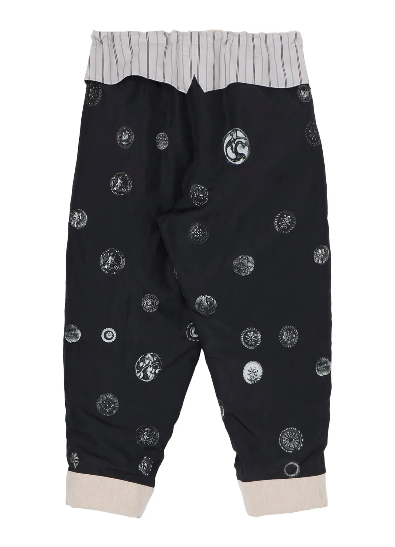 LINEN/COTTON PLAID HORIZONTAL PADDED PANTS sold by Yohji Yamamoto product image thumbnail 5