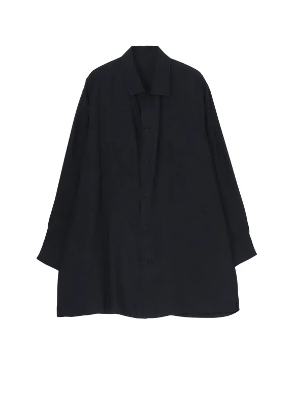 Cu TAFFETA OPEN COLLAR SHOULDER PL BLOUSE sold by Yohji Yamamoto