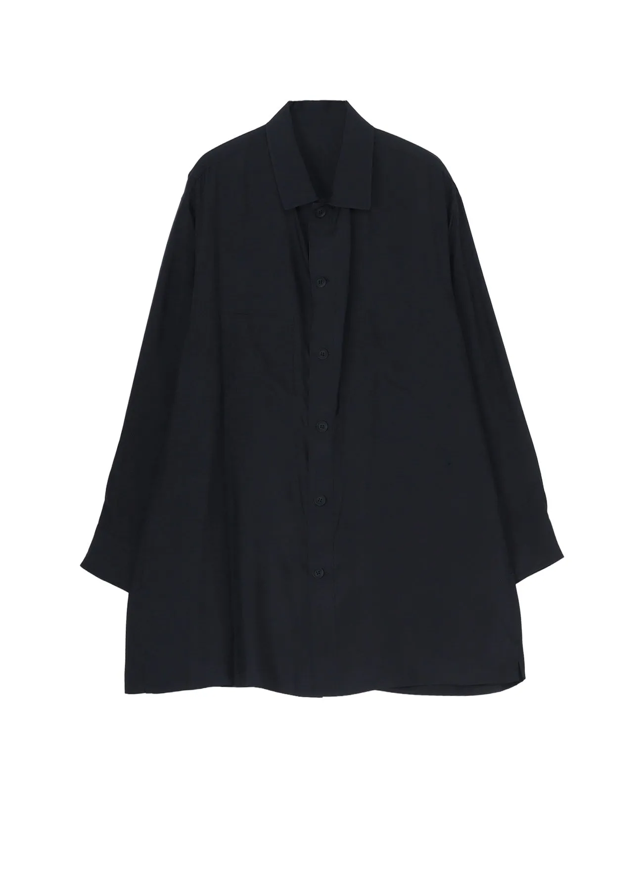 Cu TAFFETA OPEN COLLAR SHOULDER PL BLOUSE sold by Yohji Yamamoto